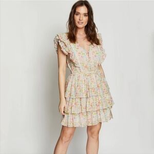 Love The Label Ines Tiered Ruffle Dress Size XS LLS21-6509 Coquette‎ Festival